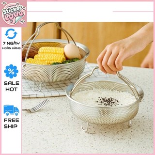 Vỉ Hấp Thức Ăn Inox 304 Cao Cấp size 14/18/22/24cm Bằng Thép Không Gỉ Đục Lỗ Thông Dụng Cho Gia Đình