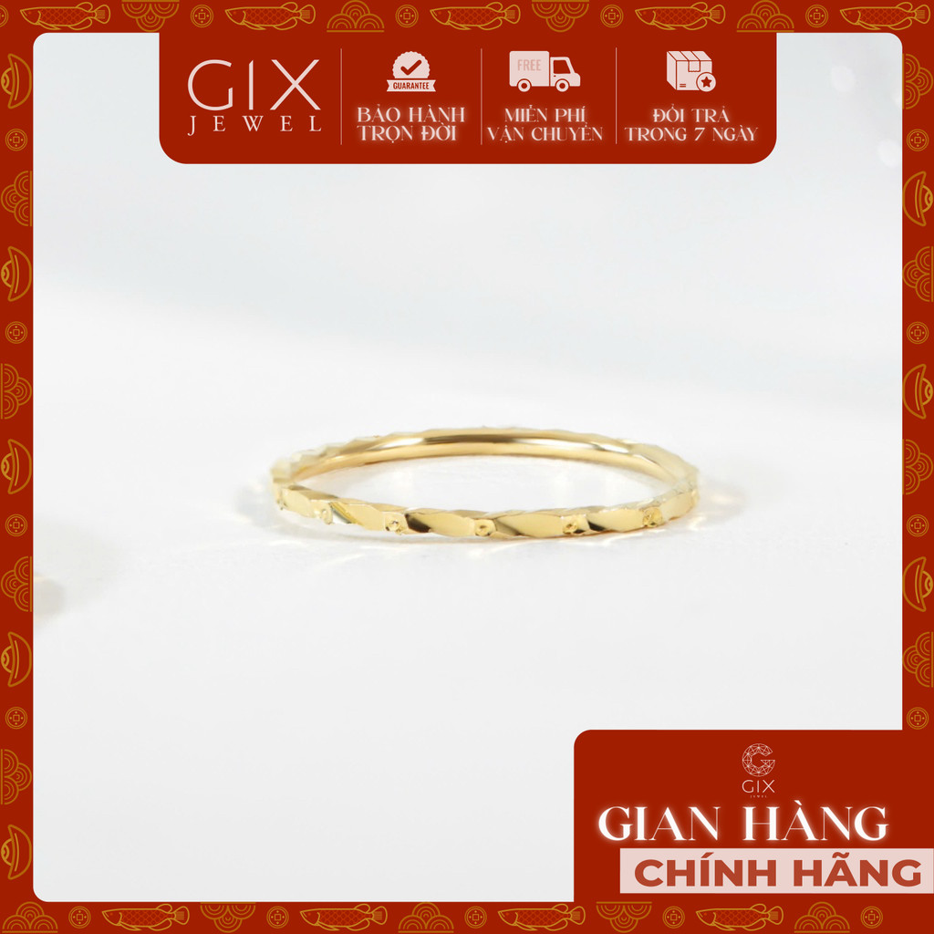 แหวนเงินผู้หญิงแฟชั่นลายคมชัด Gix Jewel N85