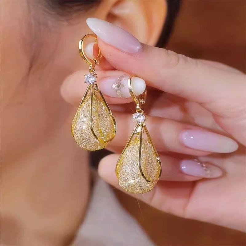 ต่างหูฤดูใบไม้ร่วง-ฤดูหนาวน่ารัก SPK581.45729 Collection [DoRa Jewelry] - กากบาท ห้อยระย้า หรูหรา สแ