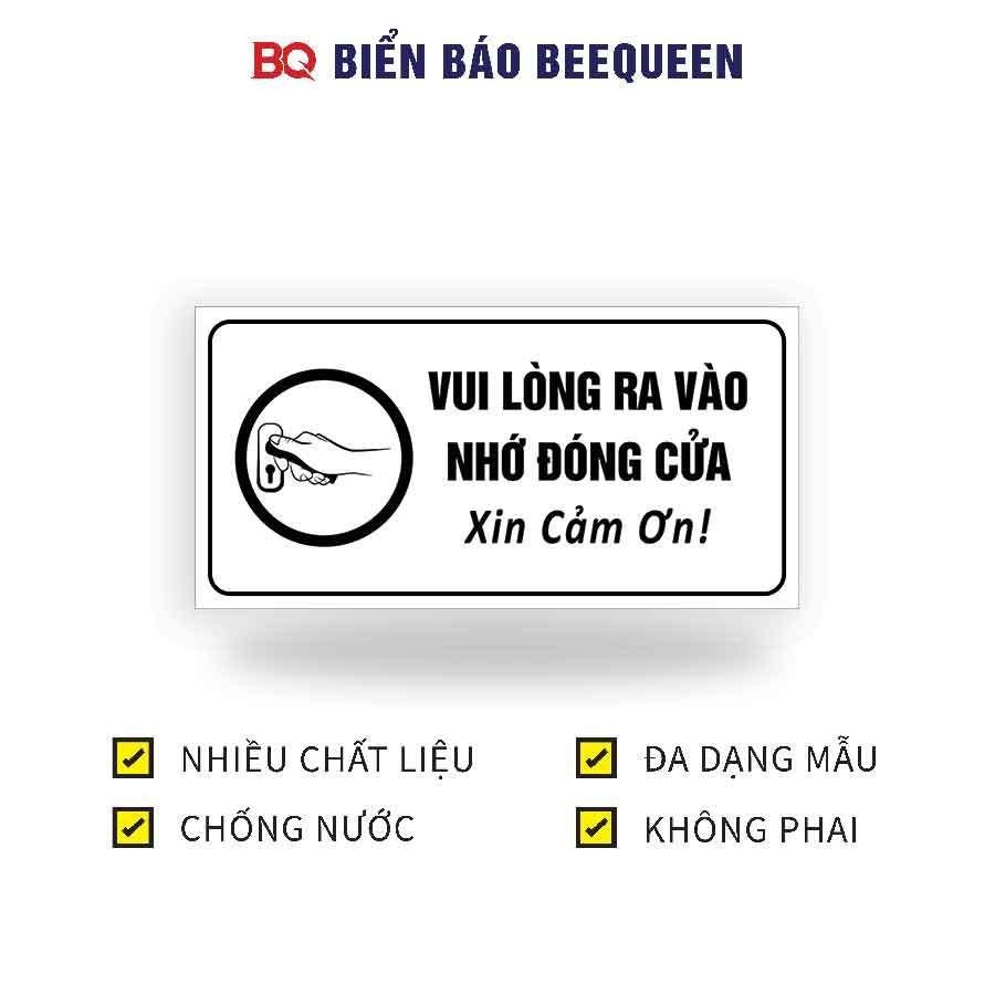 ป้ายเตือน PLEASE GO IN, REMEMBER TO CLOSE DOOR 15x30cm - BQ n28
