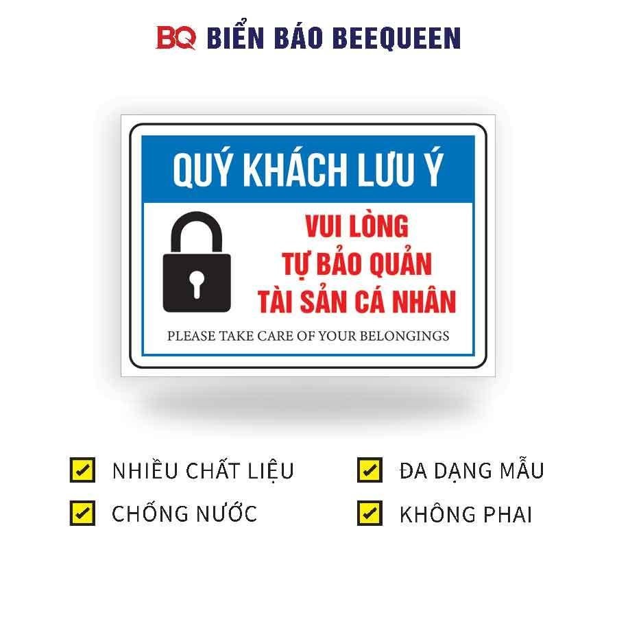 ป้ายหมายเหตุ CUSTOMERS PLEASE PRESERVATE YOUR OWN PERSONAL FORTUNE 20x30cm - BQ N76