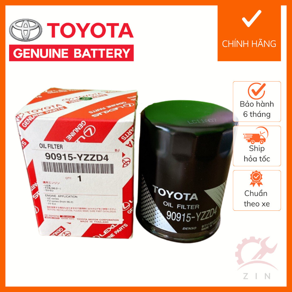 [ของแท้] กรองน้ํามันเครื่องสําหรับ Toyota Fortuner, Innova, Prado, Landcruiser, Hilux, Hiace 90915YZ
