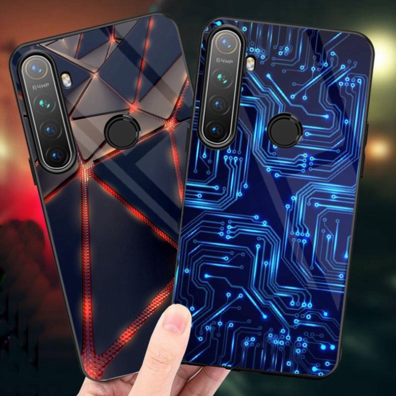 REALME Q ,C3,C3i, REALME 5,5I,5 PRO,5s, 6i GLOSSY GLASS CASE เวอร์ชันใหม่