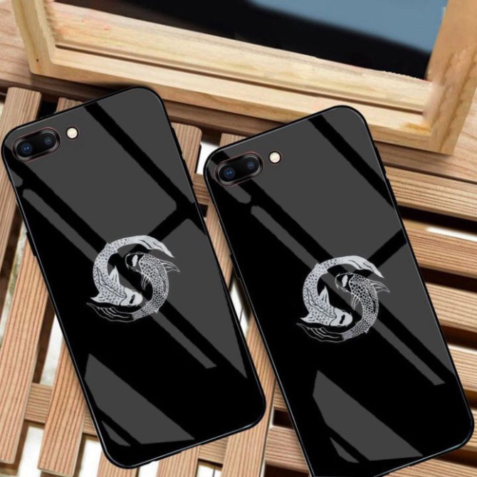 OPPO A3S, A1K CASE HIGH QUALITY TEMPERED GLASS BACK
