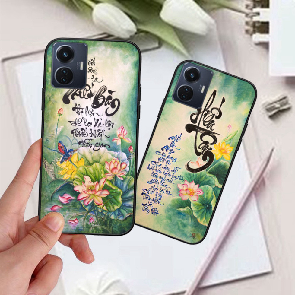 เคส Vivo Y55 2022 / Y55 4G / Y55 5G พร้อมภาพประดิษฐ์ตัวอักษรของสันติภาพสันติภาพใจหรูหราชั้นสูง