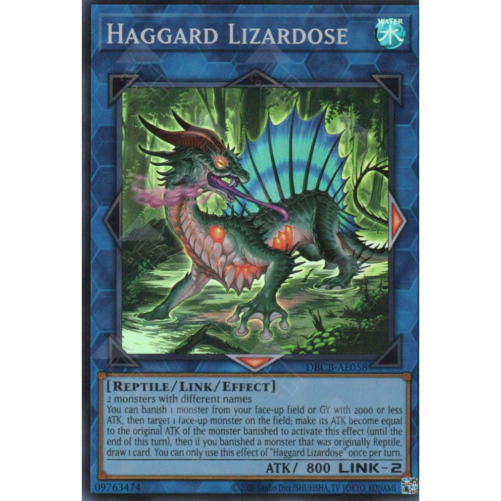 [ การ์ด Yugioh ของแท้ ] DBCB-AE058 Haggard Lizardose - Super Rare