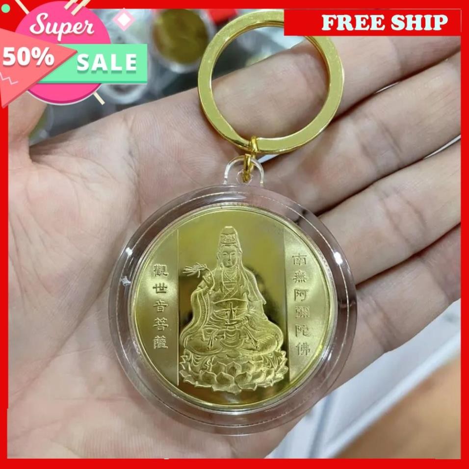 JJS031 เหรียญเจ้าแม่กวนอิม - มาสคอตช่วยโชคร้าย นําสันติภาพ