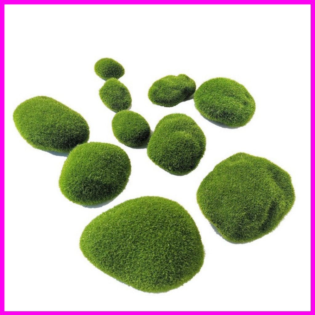 ชุดหินมอสปลอม 3-5ค สําหรับตกแต่งภูมิทัศน์ขนาดเล็กหลายขนาด ส0657