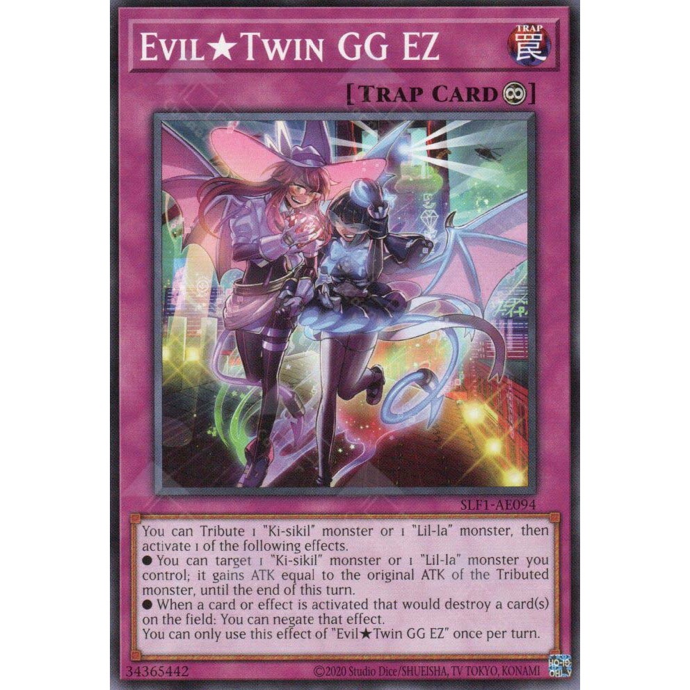 Yugioh! การ์ด -SLF1-AE094 -Evil Twin GG EZ