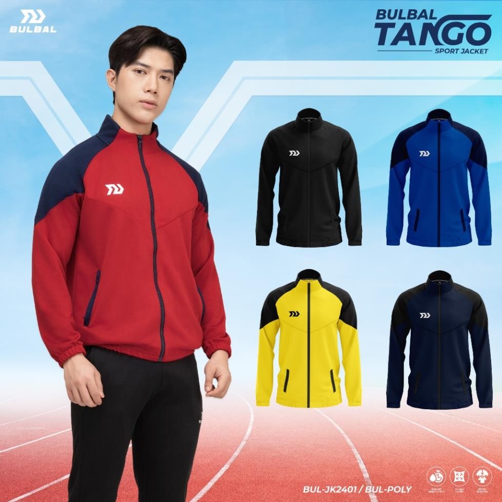เสื้อกีฬา Bulbal Tango ผ้าโพลีเอสเตอร์ 2D ทนทาน นุ่ม เท่ ดีไซน์สปอร์ตไดนามิก 5 สี N