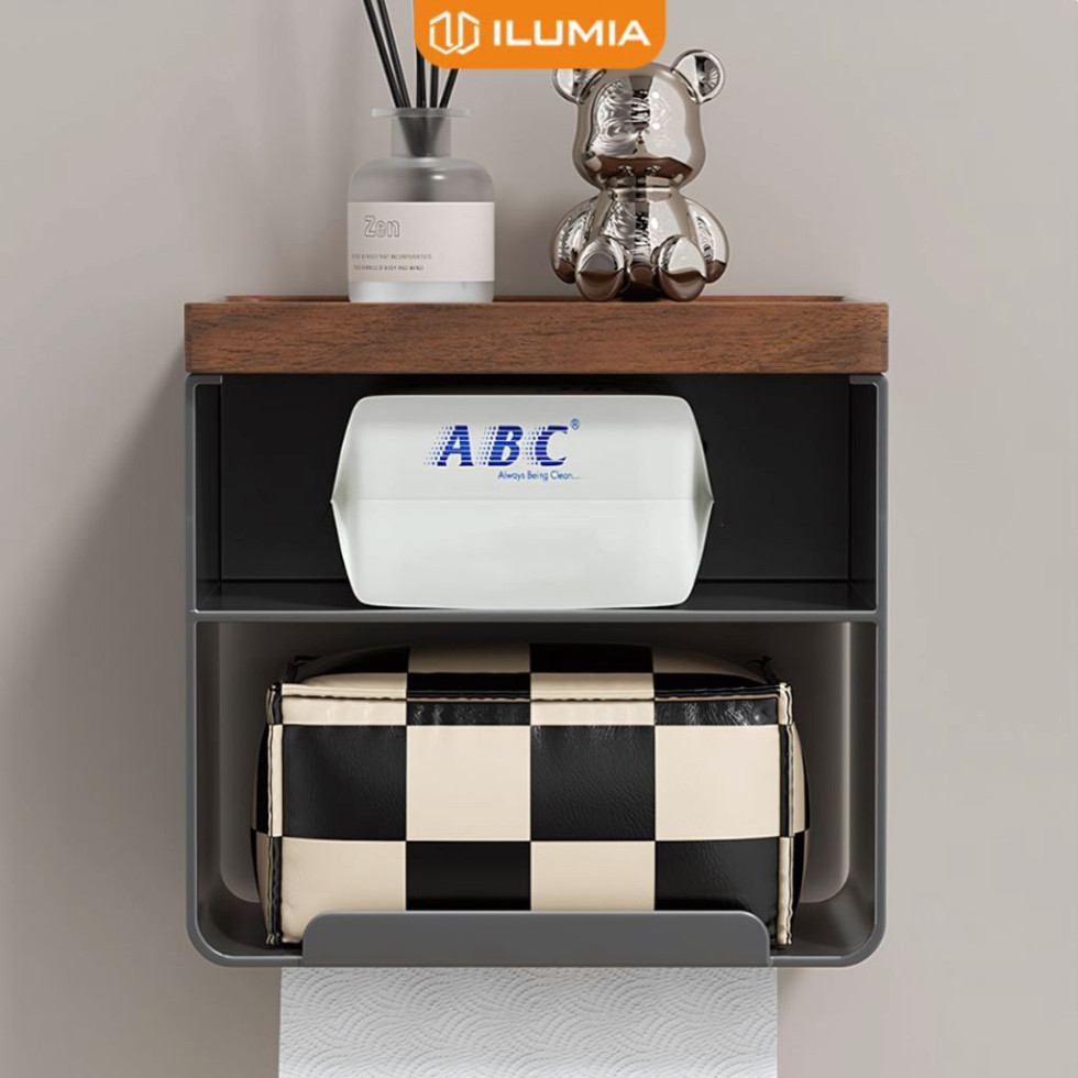กล่องติดผนังกระดาษห้องน้ําหรูหรา ยี่ห้อ ILUMIA - GM184