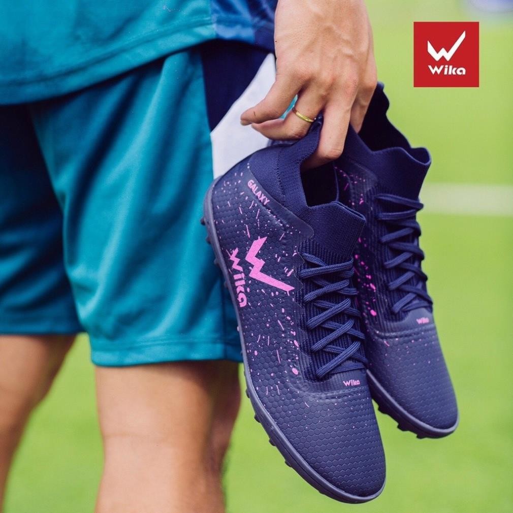 รองเท้าฟุตบอล Wika Galaxy Light ของแท้, รองเท้าทรงสูงสําหรับสนามหญ้าเทียม Wika ในหนังนุ่ม