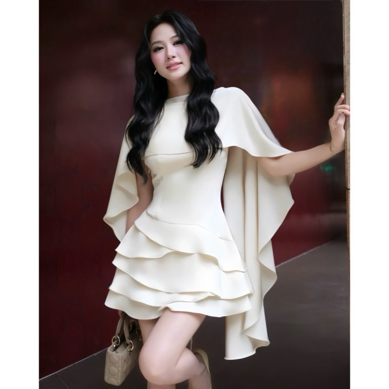 SC3 EXTREMELY BEAUTIFUL DRESS WITH SILK COAT สําหรับ GOING TO WEDDING, GOING TO EVENTS, GOING TO PAR