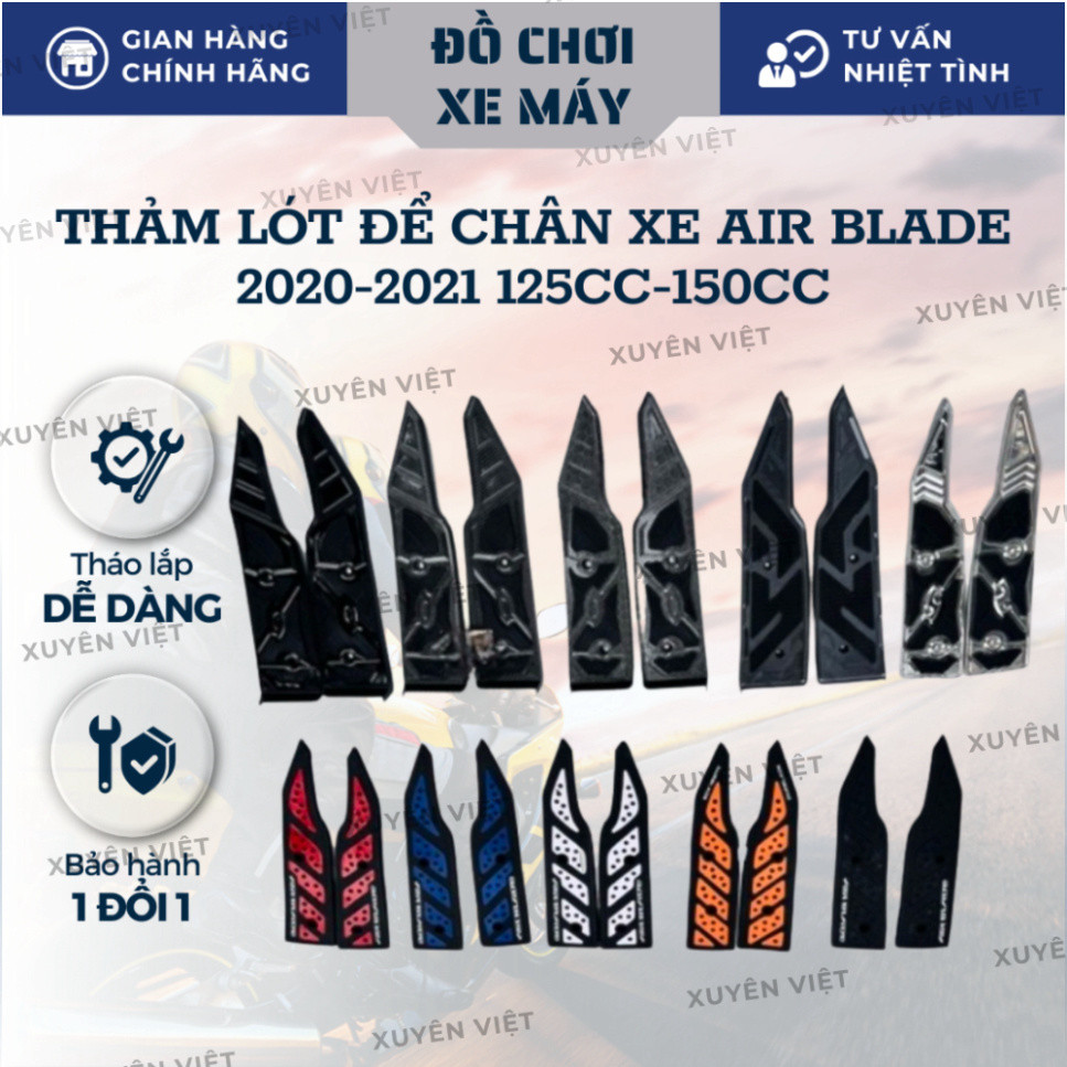 แผ่นรองพักเท้า Air Blade 2020-2021 สําหรับรุ่น 125cc-150cc - Xuyen Viet