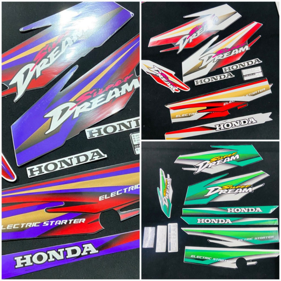 ZIN SAMPLE ชุดแสตมป์ T-SHIRT สําหรับ Honda dream Thai, Super dream, EX5 ทุกรุ่น, แสตมป์ 3 ชั้น