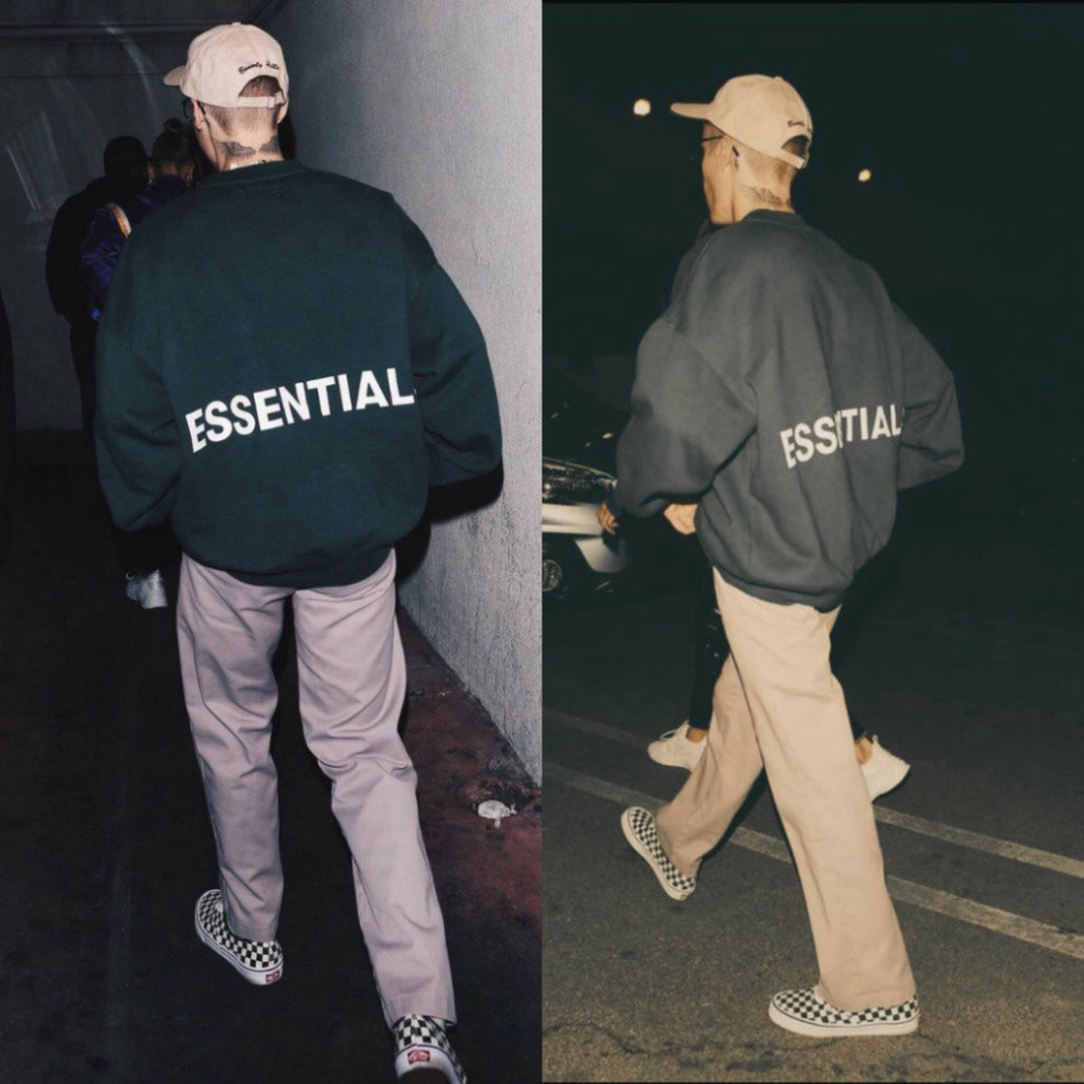 Essentials Sweater เสื้อสเวตเตอร์ผ้าฝ้าย unisex สําหรับผู้ชายและผู้หญิงจากโอเวอร์ไซส์