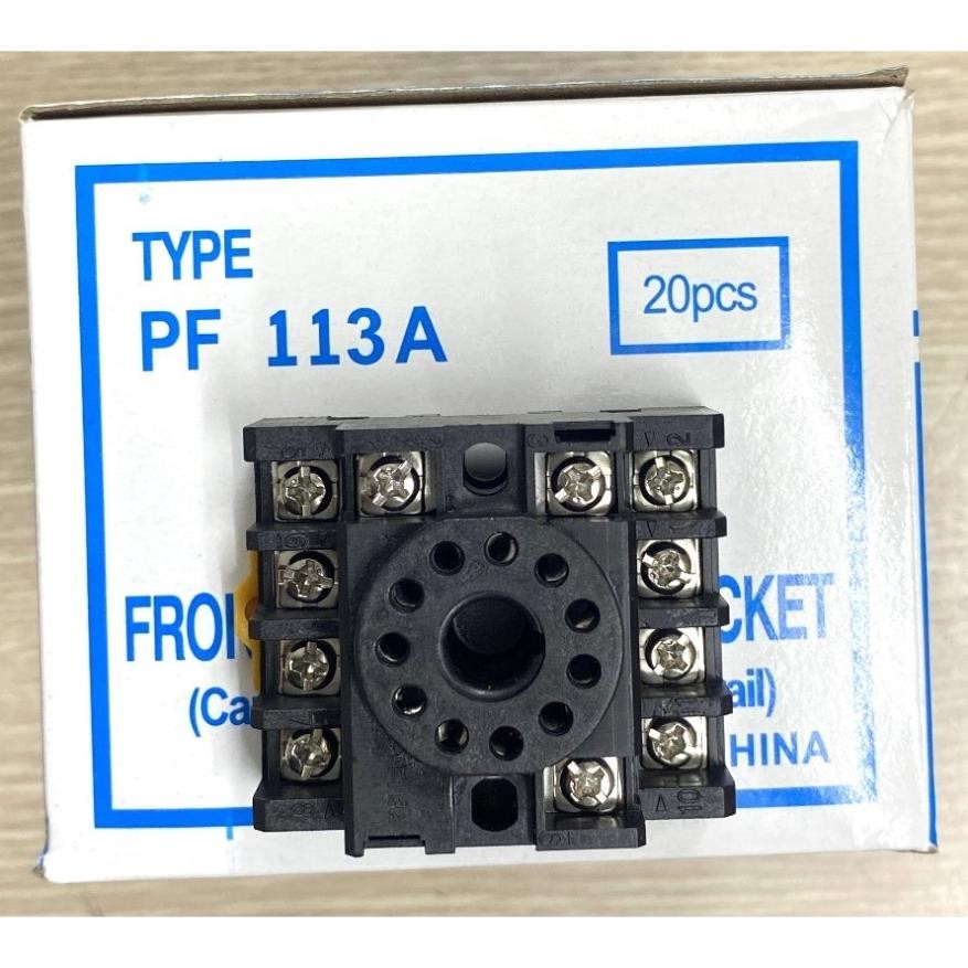 (TQ) รีเลย์ซ็อกเก็ต PF-113A (PF 113) - ฐานรีเลย์ 11 พินทรงกลมราคาถูก