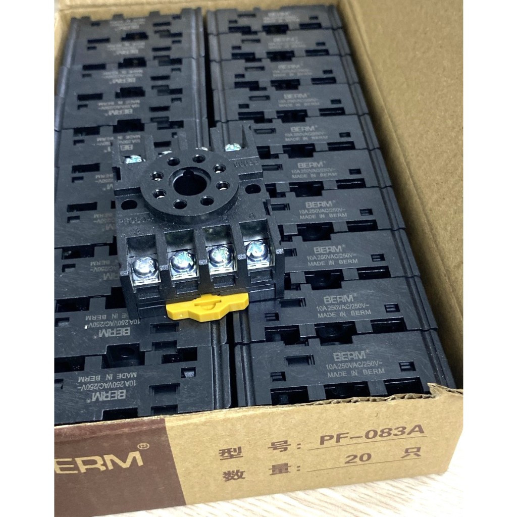(Bern) Socket Relay PF-083A (PF 083A) - ฐานรีเลย์ 8 พินทรงกลมคุณภาพสูง