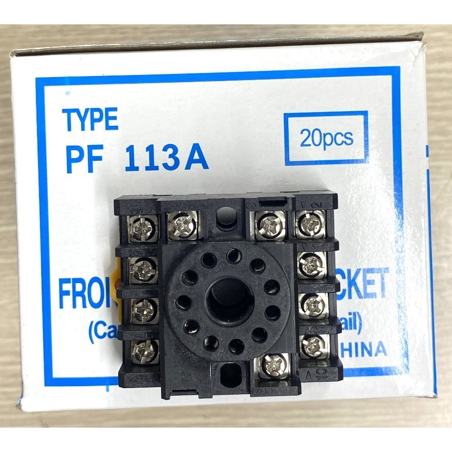 (TQ) รีเลย์ซ็อกเก็ต PF-113A (PF 113A) - ฐานรีเลย์ 11 พินทรงกลมราคาถูก
