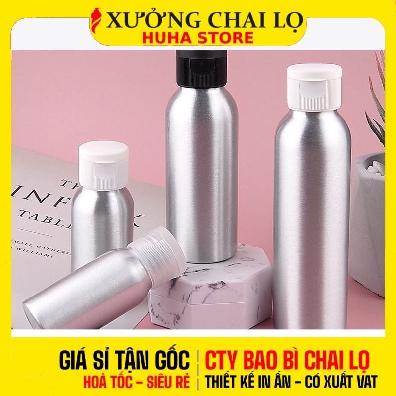 [CHEAP WHOLESALE] Flip Top Bottles ️ ขวดอลูมิเนียม 30ml, 50ml, 100ml Flip Top Cosmetic Bottles