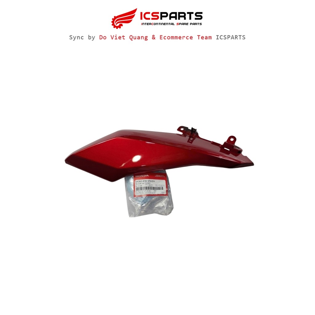 พลาสติกฝาหน้า (ครอบไฟหน้า) ซ้าย R340C HONDA Winner X V2 สีแดง 2021 (64360-K56-V50ZH)