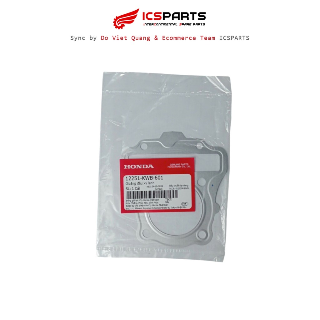 HONDA Wave S / Wave Rs / Wave Rsx ปะเก็นฝาสูบ (12251-KWB-601)