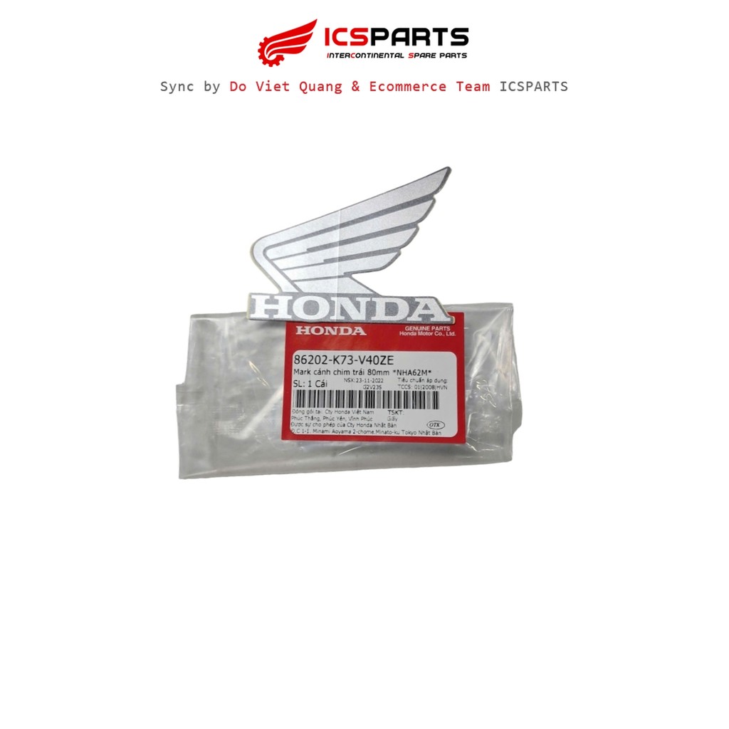 Mark ปีกนกซ้าย 80mm NHA62M HONDA Future Grey (2018, 2019) (8602-K73-V40ZE)