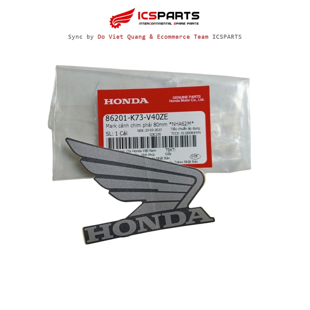 Mark ปีกนกขวา 80mm NHA62M HONDA Future Grey (2018, 2019) (86201-K73-V40ZE)