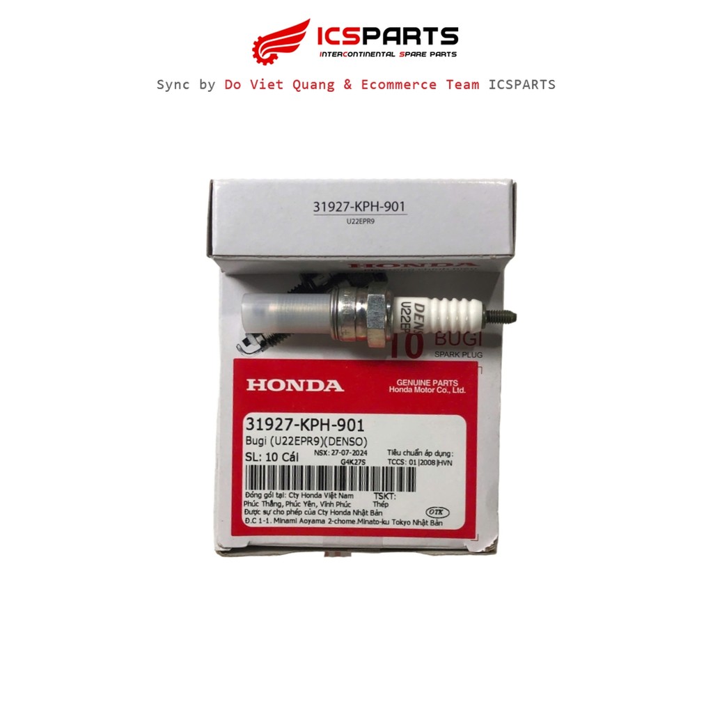 หัวเทียน (U22EPR9)(DENSO) HONDA Air Blade / Future / Lead / Pcx / Sh Mode (3127-KPH-901)