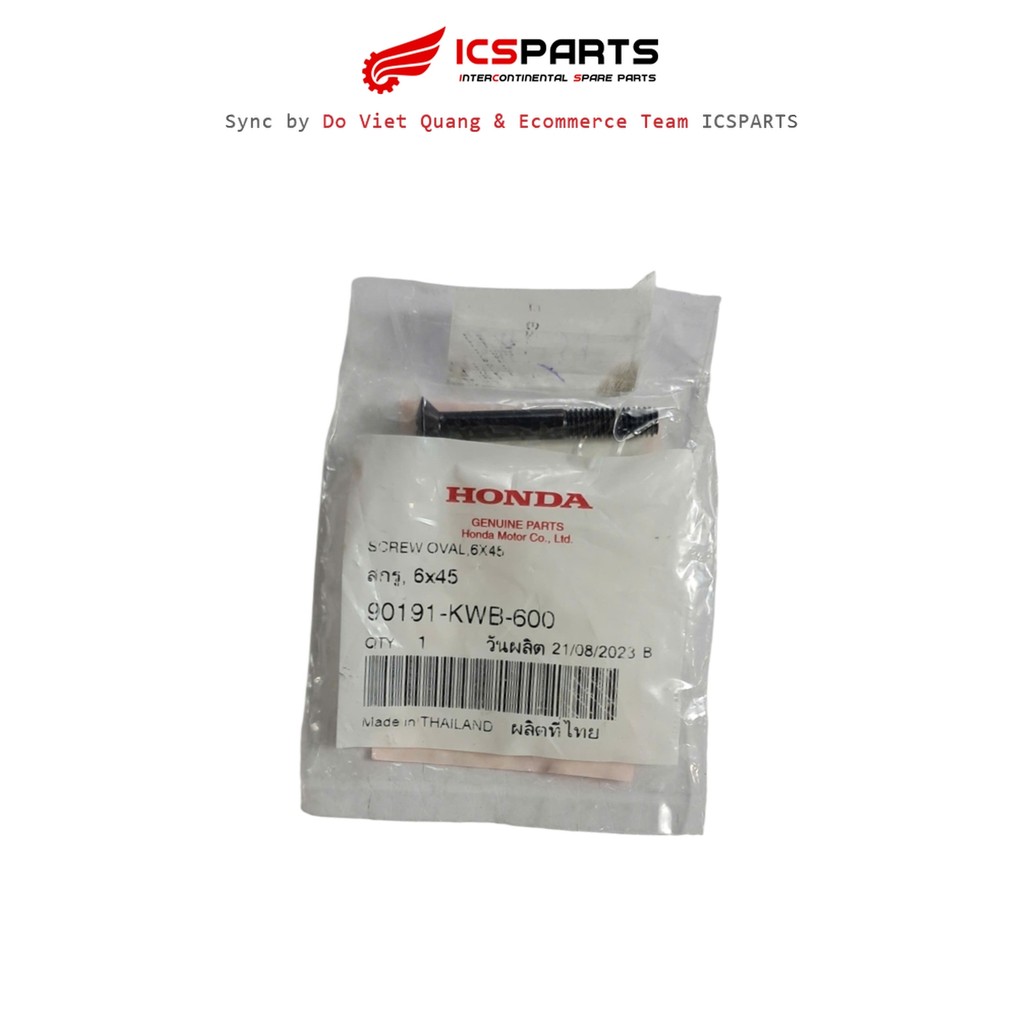 6x45 HONDA Air Blade / Dream / Future / Lead / Pcx / Sh / Vision / สกรูสตาร์ทแฮนด์ Wave (90191-KWB-6