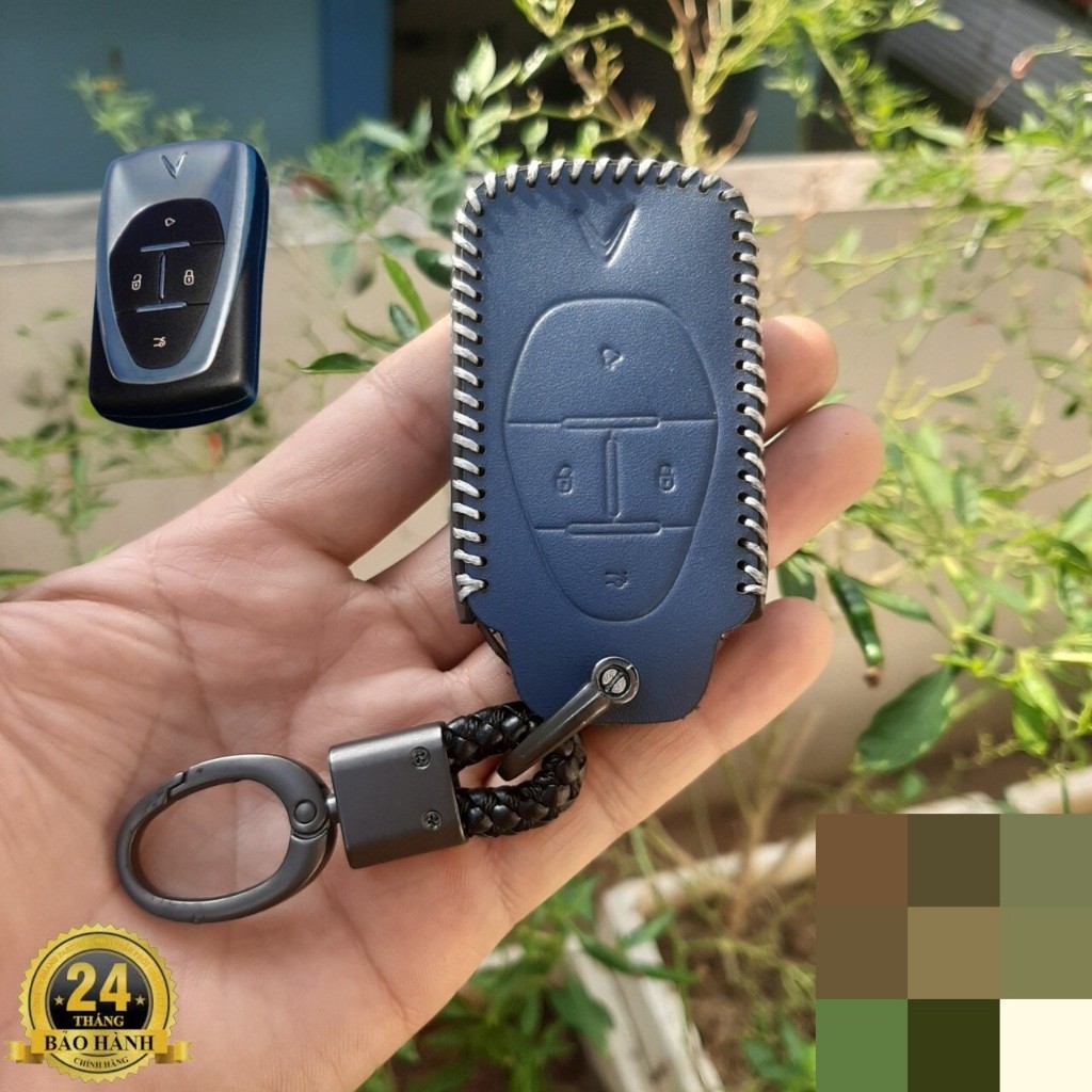 Vinfast E34, VF E34, VF8, 9 เคสกุญแจรถไฟฟ้า VFE34, VF8, VF9... หนังแท้ 100% 2 ปี