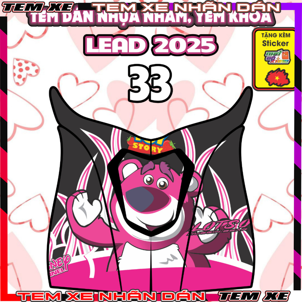 สติกเกอร์เอี๊ยมเด็กสามล็อคป้องกันรอยขีดข่วนสติกเกอร์ตกแต่ง LEAD 2025 สติ๊กเกอร์ 3 ชั้นพร้อมเคลือบหยา