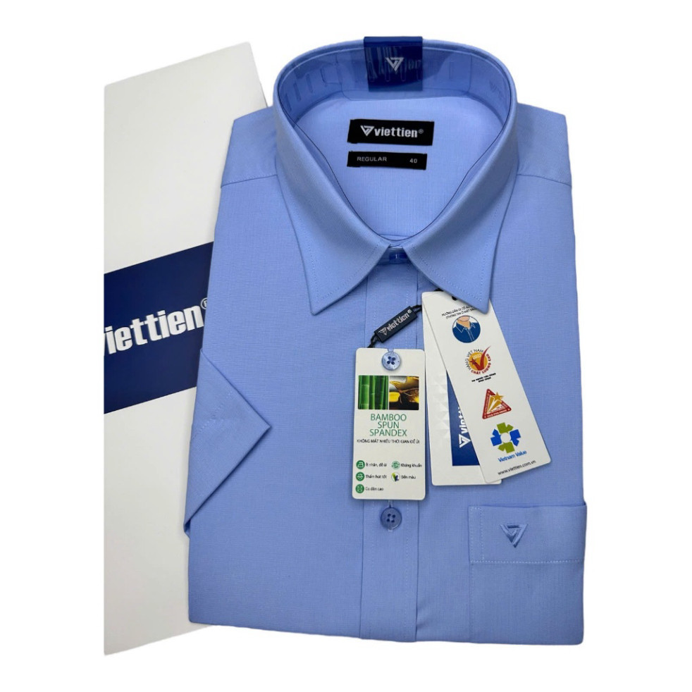 เสื้อเชิ้ตแขนสั้นผู้ชาย Viet Tien 1S6704
