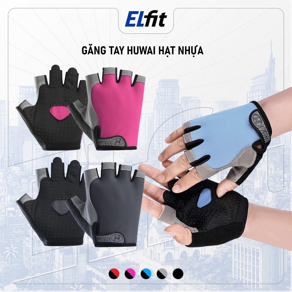 Huwai Gym Gloves ลูกปัดพลาสติก Cool Open Finger Design - Cycling Gym - GT-HuawaiHatNhua