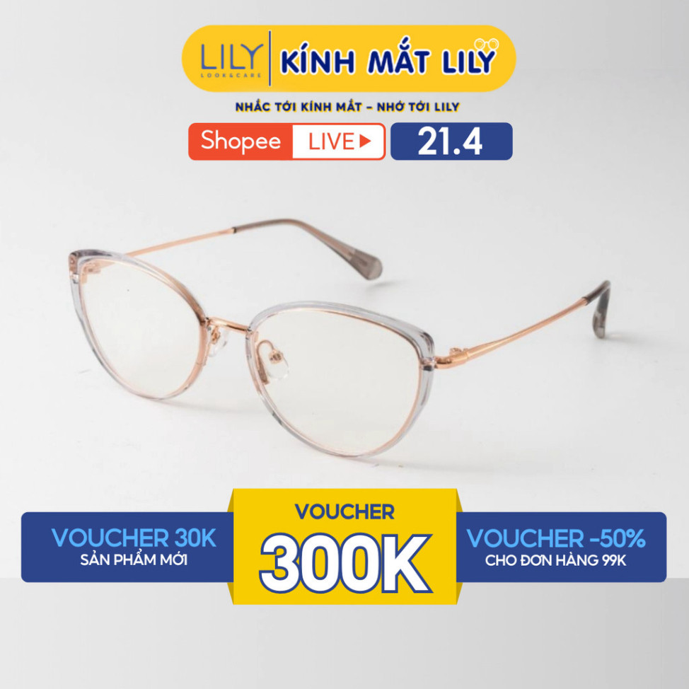 LILYEYEWEAR กรอบแว่นตาตาแมวสําหรับผู้ชายและผู้หญิงทําจากพลาสติกและขาแว่นโลหะคุณภาพสูงดีไซน์แฟชั่นทัน