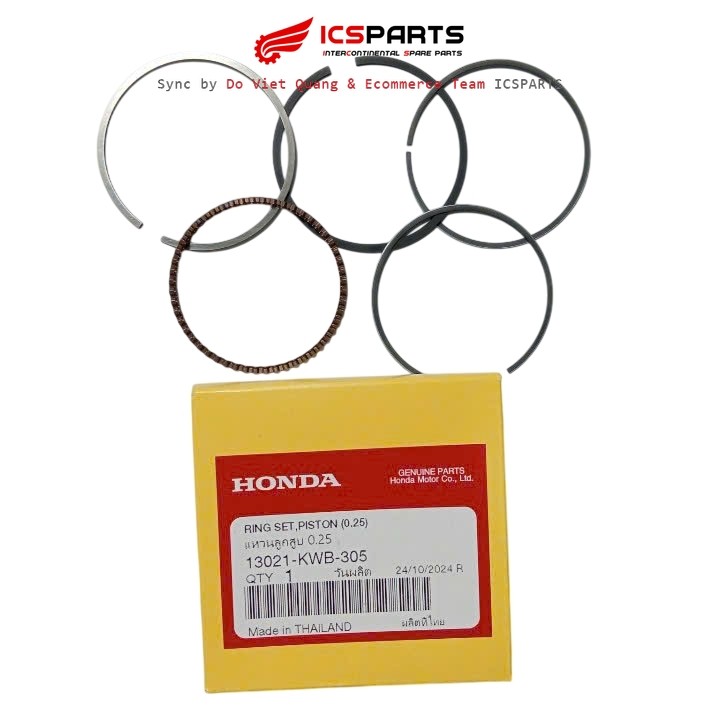 ชุดแหวนกระบอก 1 (0.25) HONDA Wave Rs, Wave Rsx, Wave S WAVE 110 FIRST (13021-KWB-305)