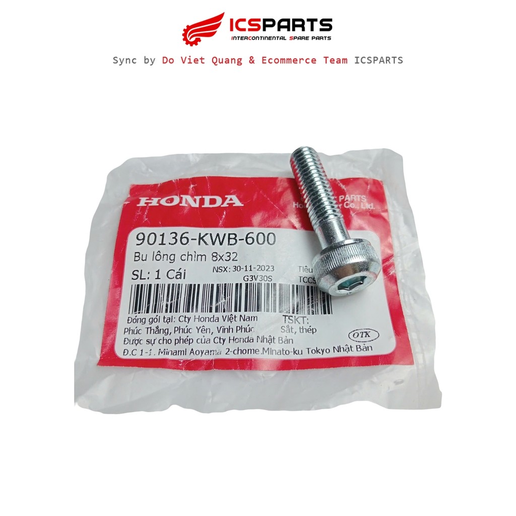 Countersunk Bolt 8X32 HONDA Wave Blade, Wave Rs, Wave Rsx, Wave S (90136-KWB-600)