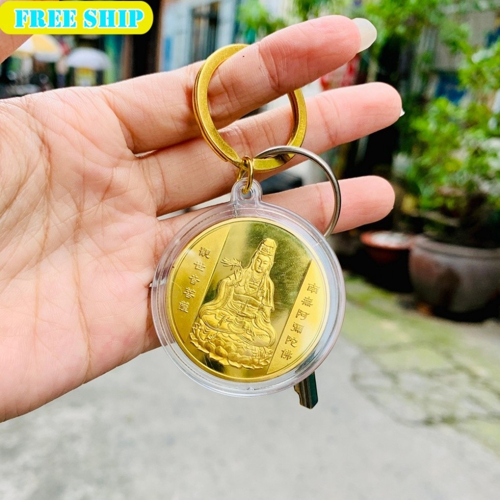 เหรียญฮวงจุ้ยเจ้าแม่กวนอิม-มาสคอตเพื่อช่วยครอบครัวอยู่อย่างสงบและมีความสุข qst2608