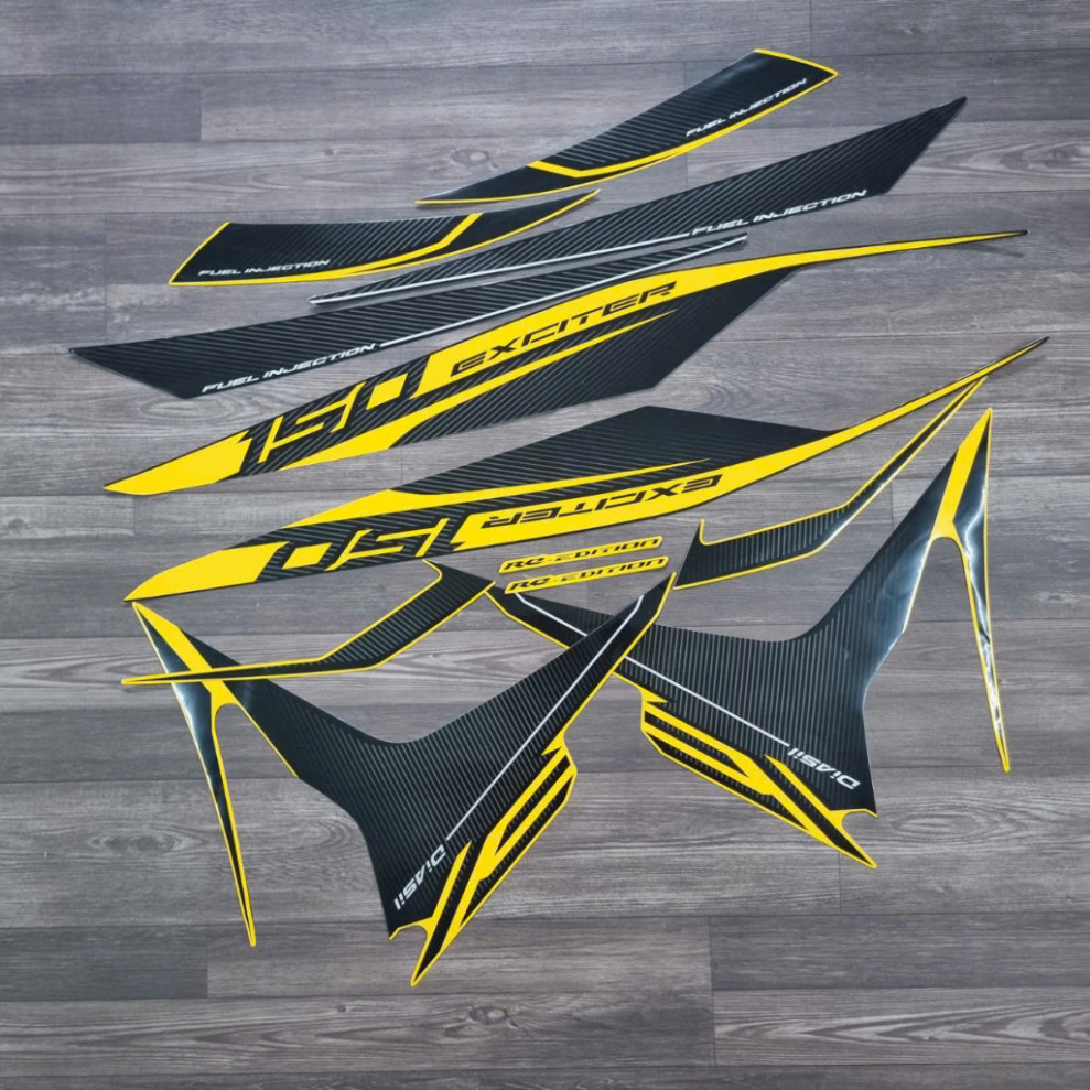 (EXCITER 2017 Yellow) EXCITER 150cc ชุดแสตมป์สีเหลืองและดํา