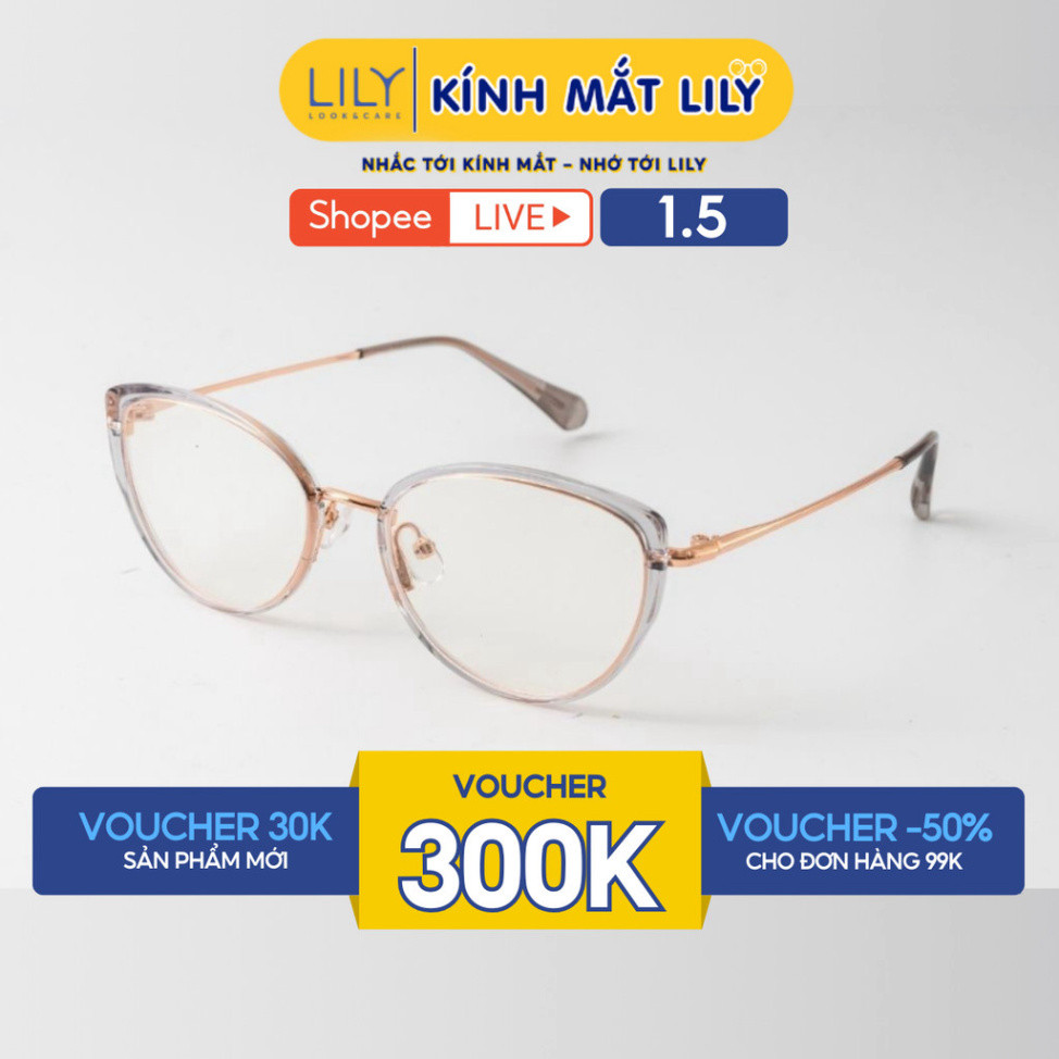 LILYEYEWEAR กรอบแว่นตาตาแมวสําหรับผู้ชายและผู้หญิงทําจากพลาสติกและขาแว่นโลหะคุณภาพสูงดีไซน์แฟชั่นทัน