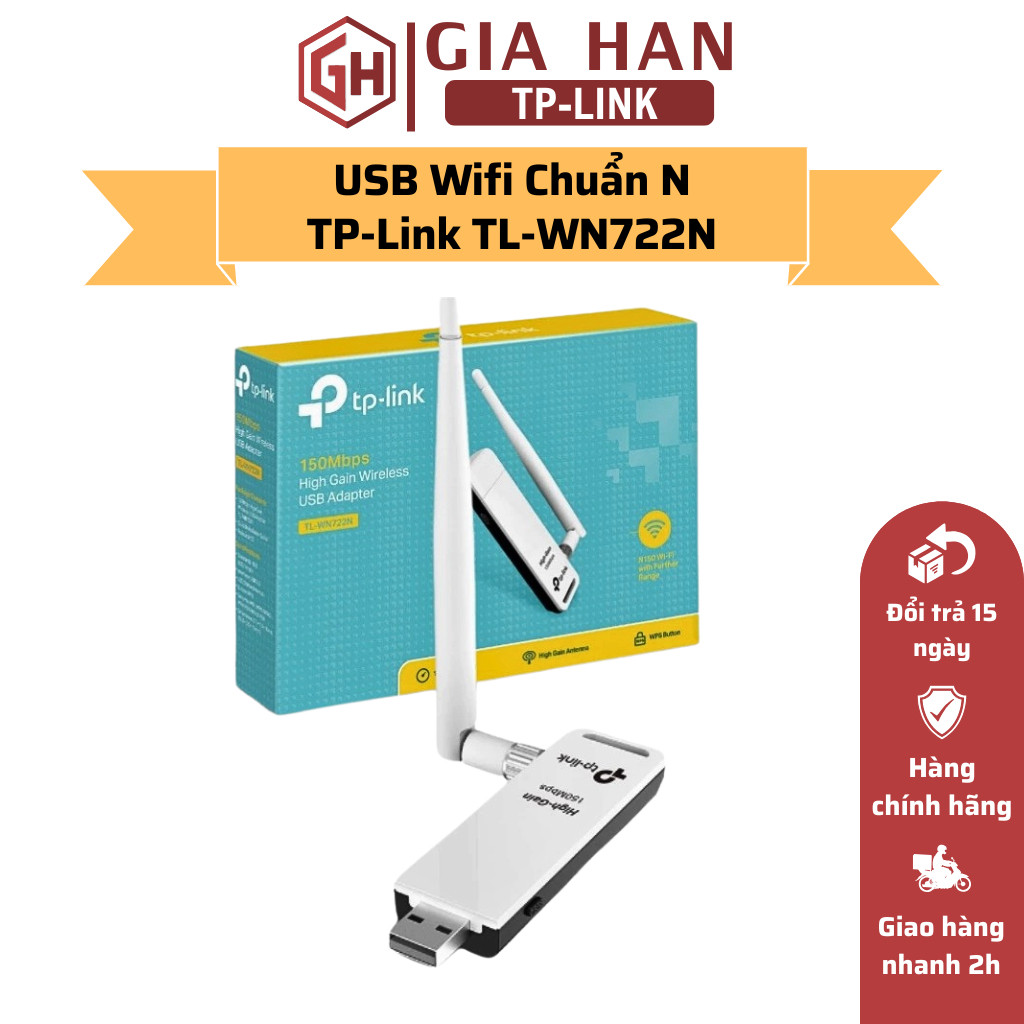 TP-Link TL-WN722N 150Mbps N อะแดปเตอร์ USB Wifi
