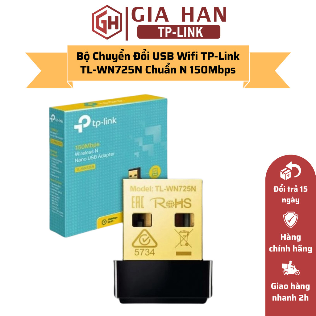 TP-Link TL-WN725N 150Mbps N อะแดปเตอร์ USB Wifi