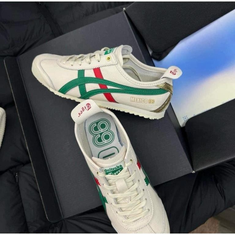 [ รุ่นพรีเมี่ยม ] รองเท้าผ้าใบ onisuka tige mexico 66 birch kale หนังคุณภาพสูง เวอร์ชั่นสวย บิลกล่อง