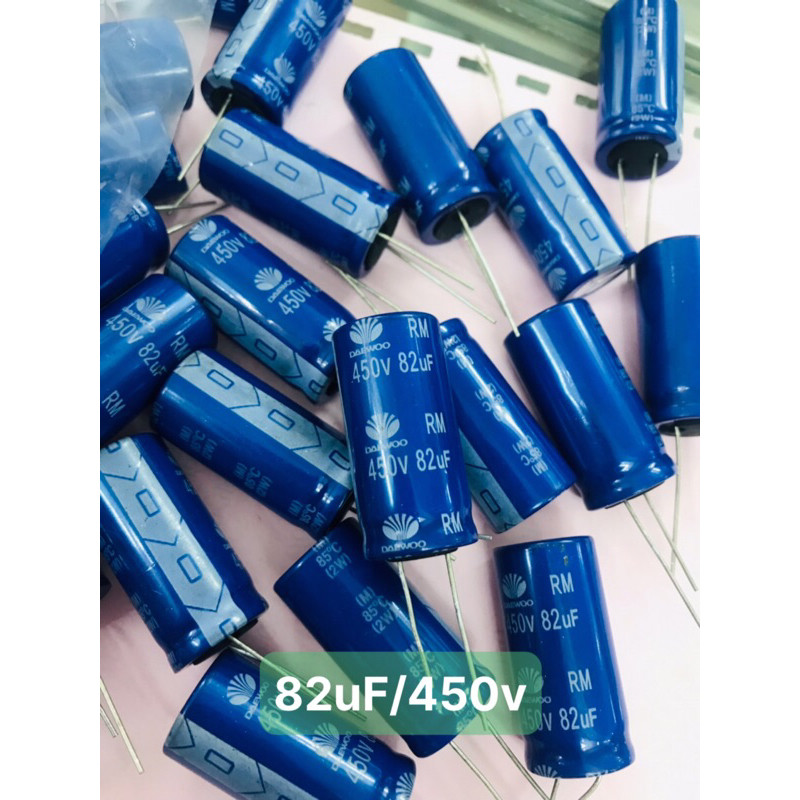 ชุดตัวเก็บประจุ Daewoo 82uf/450v ของแท้ 5 ชิ้น