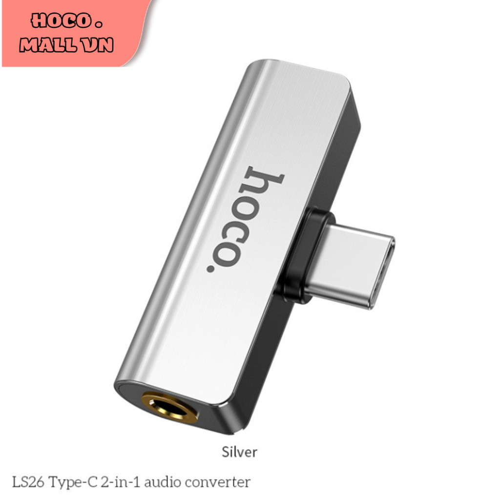 Hoco LS26 Type-C 2in1 อุปกรณ์เสริมอะแดปเตอร์เสียง