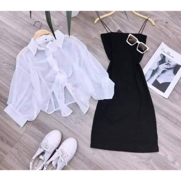 ] EXTREMELY QUALITY TWO-STRING BODY DRESS WITH VON JACKET, REAL SHOP PHOTOS