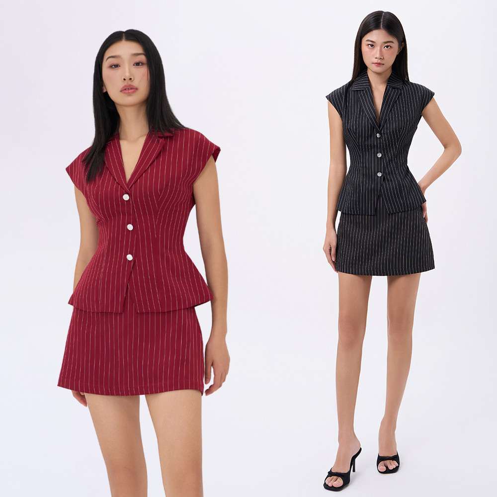 RECHIC กระโปรง Jocasta พื้นฐานทรงเอเรียบหรู