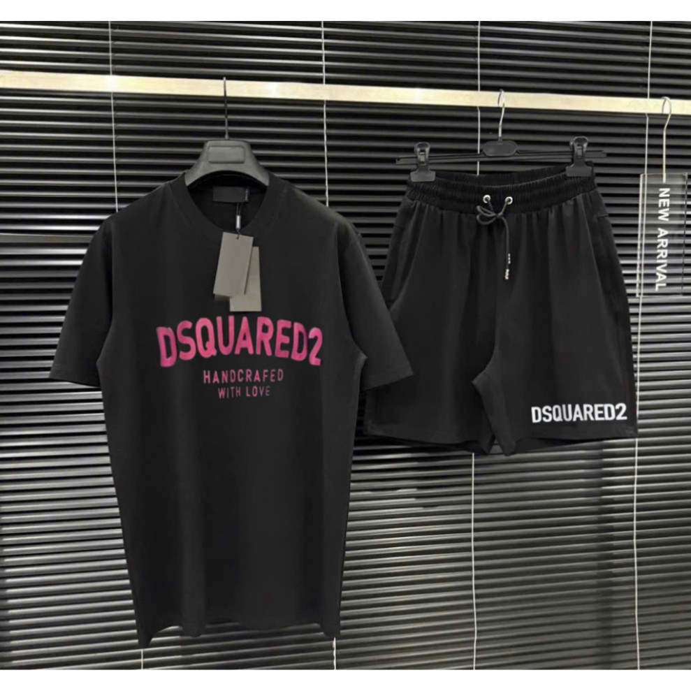DSQ Clothing Set with Rainbow Letters and Pants DSQ basic Hottrend Summer ผู้ชายและผู้หญิง 2025 43