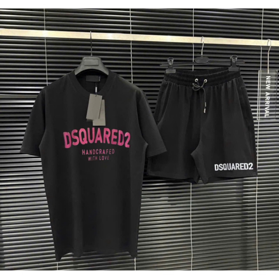 DSQ Clothing Set with Rainbow Letters and Pants DSQ basic Hottrend Summer ผู้ชายและผู้หญิง 2025 43