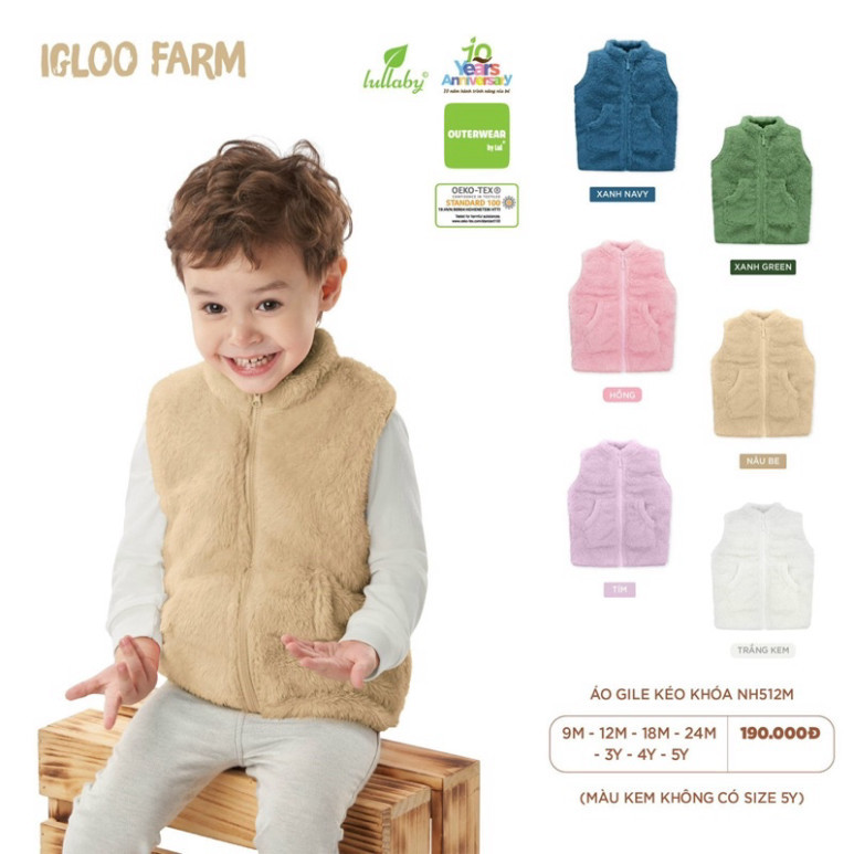 LULLABY - เสื้อกั๊กขนสัตว์ Lullaby สําหรับเด็กผู้ชาย/เด็กผู้หญิง